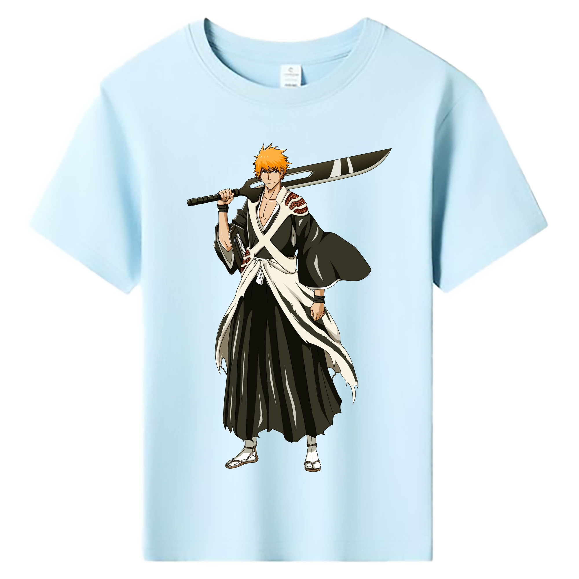 （画像用） ブリーチ 黒崎一護（くろさき いちご）BLEACH Kurosaki Ichigo 綿100％キッズTシャツ（フロントプリント）